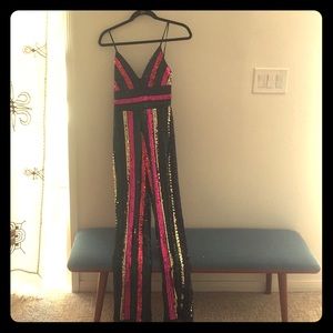 Sequin jump suit